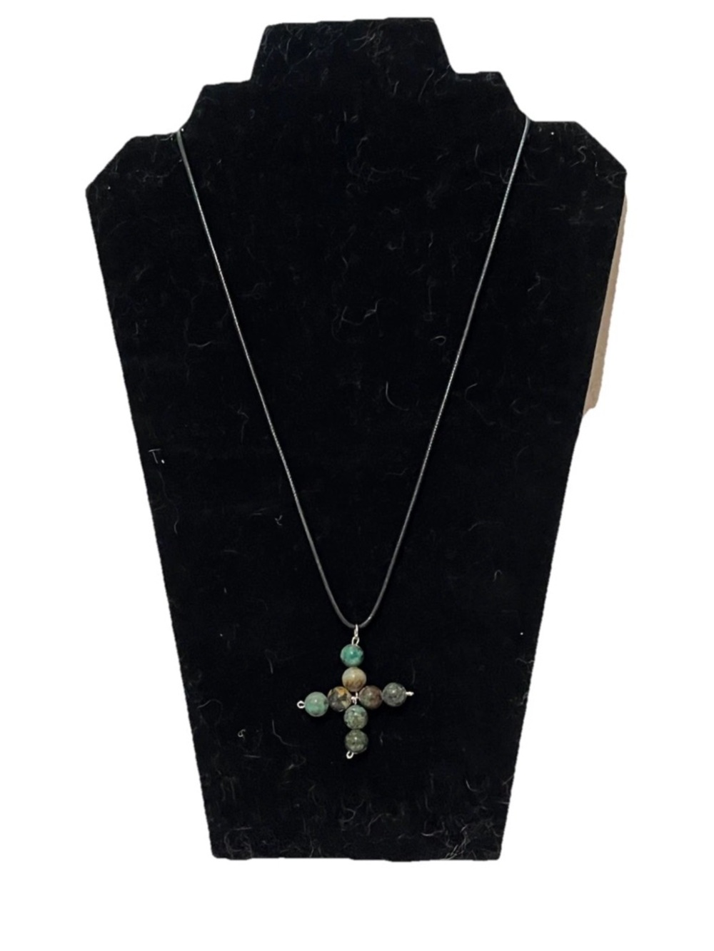 Wicca Pendant African Turquoise Cross Four  Elements Protection Ritual